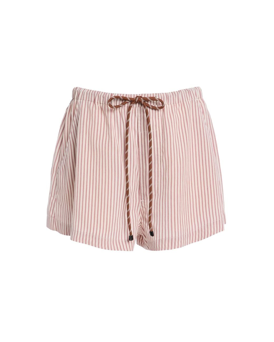 Citizens of Humanity Pink Este Striped Drawstring Shorts