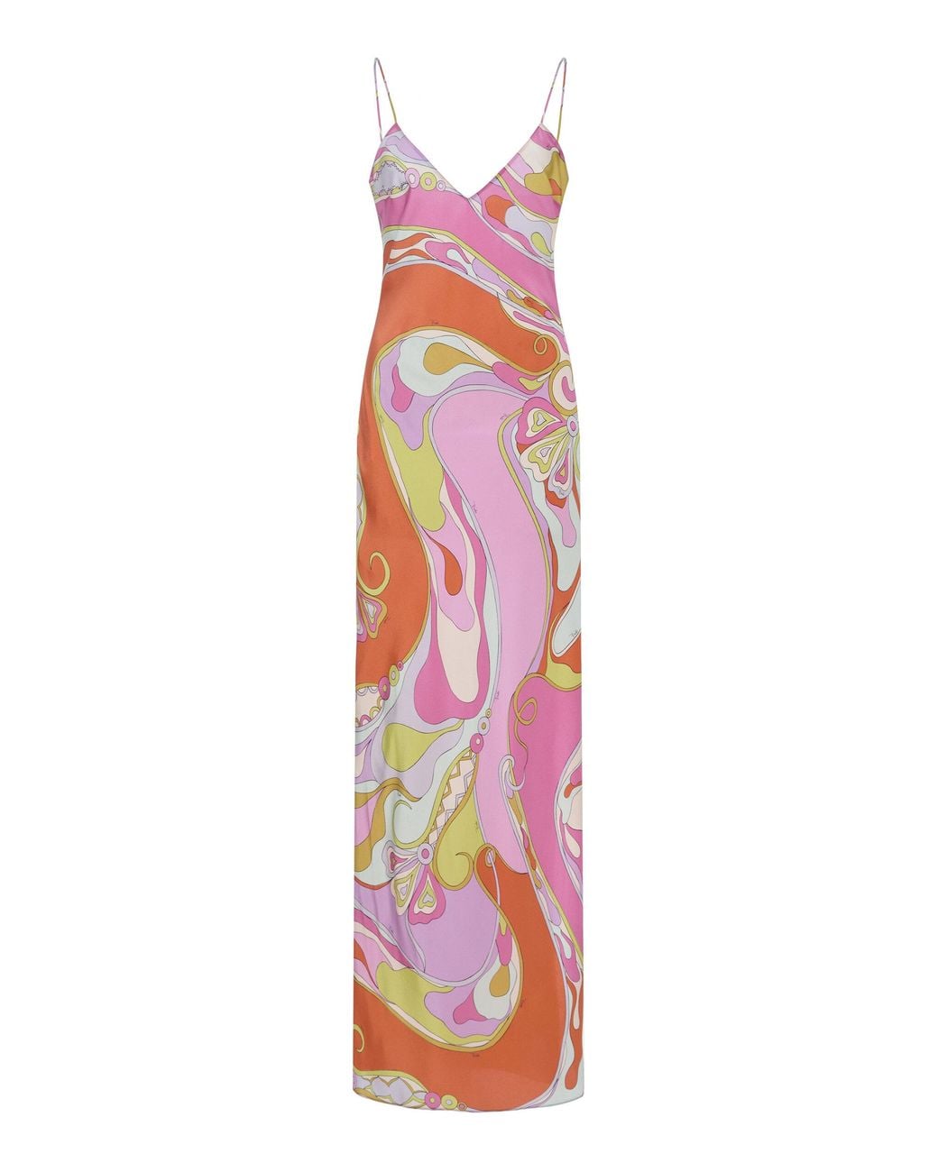 Emilio Pucci White Crepe De Chine Maxi Dress