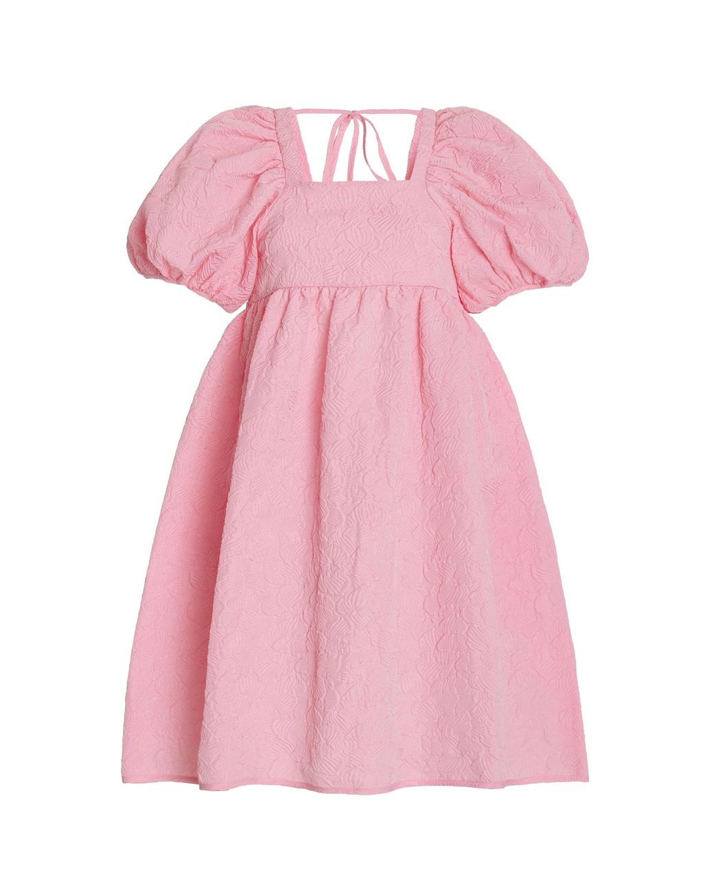 Cecilie Bahnsen Tilde Cloqué Open-back Mini Dress in Pink | Lyst