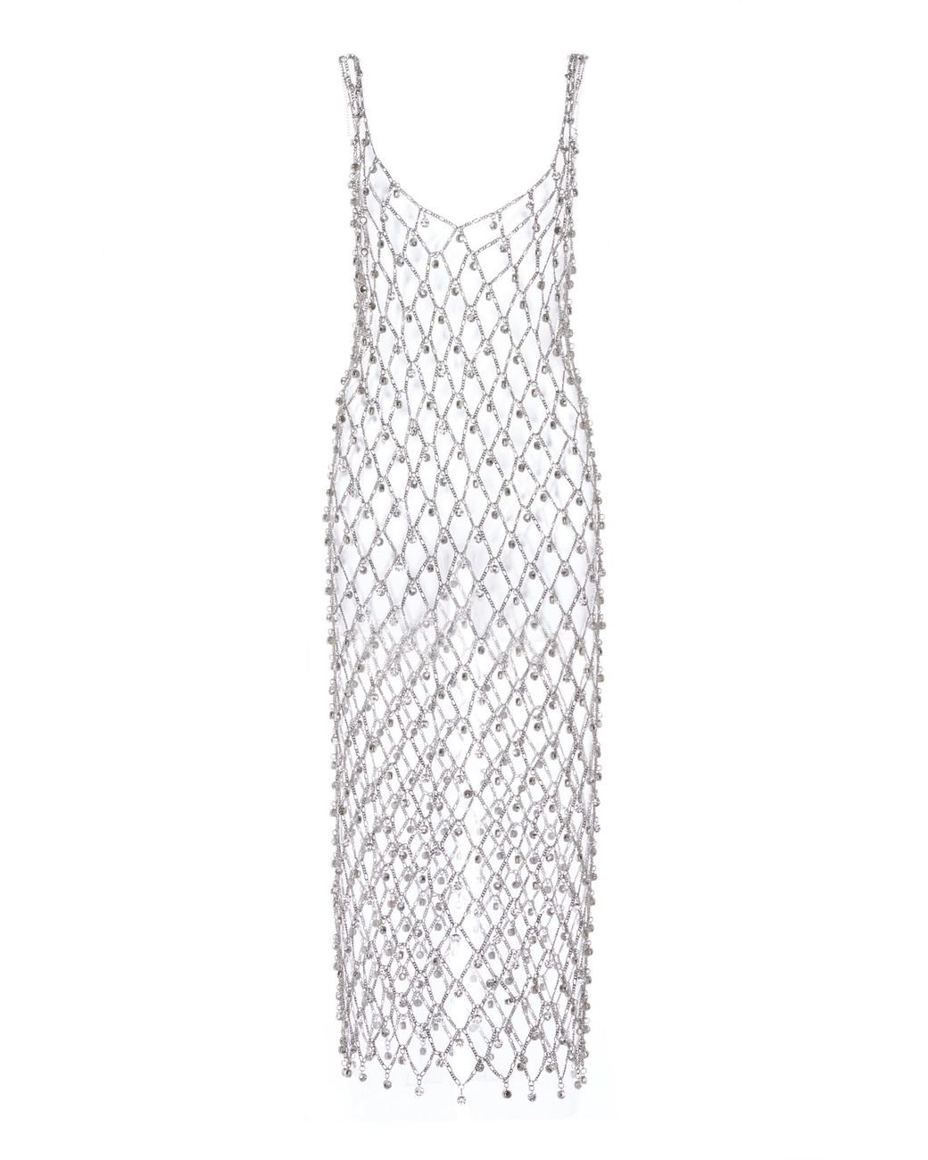 Paco Rabanne Crystal Chain Link Dress in Metallic Lyst