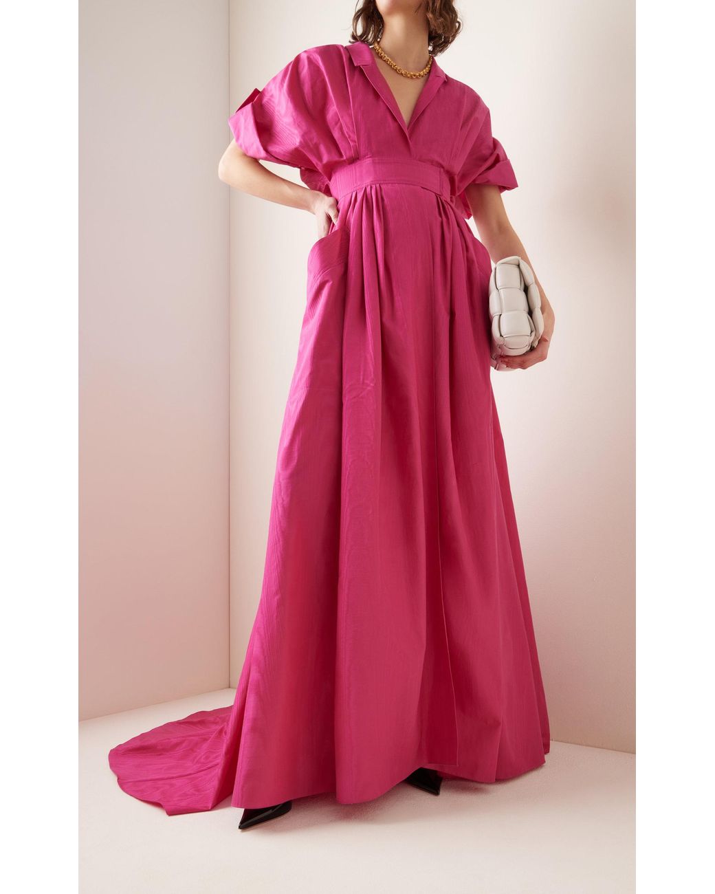 carolina herrera pink dress Sweetheart Silk-Blend dressed lists Carolina Herrera Crew Neck Midi