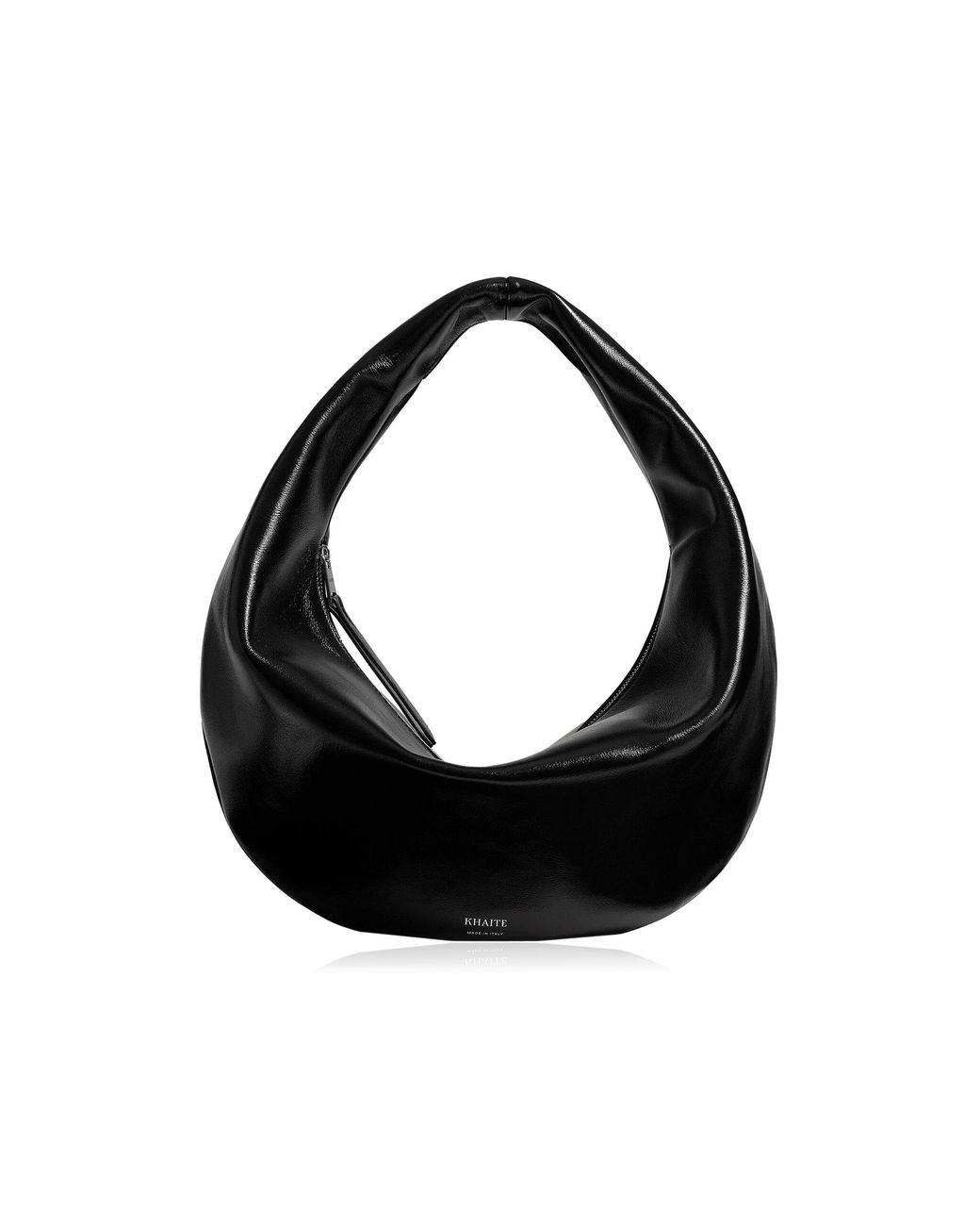 Khaite Black Olivia Medium Leather Hobo Bag