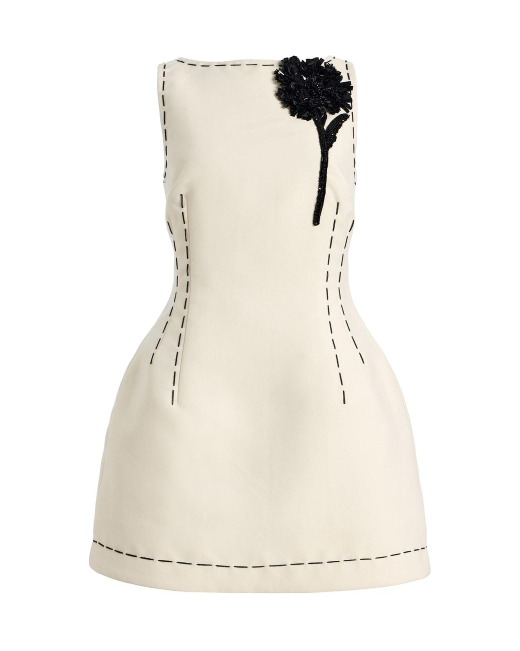 LEO LIN Natural Exclusive Ali Appliquéd Twill Mini Dress