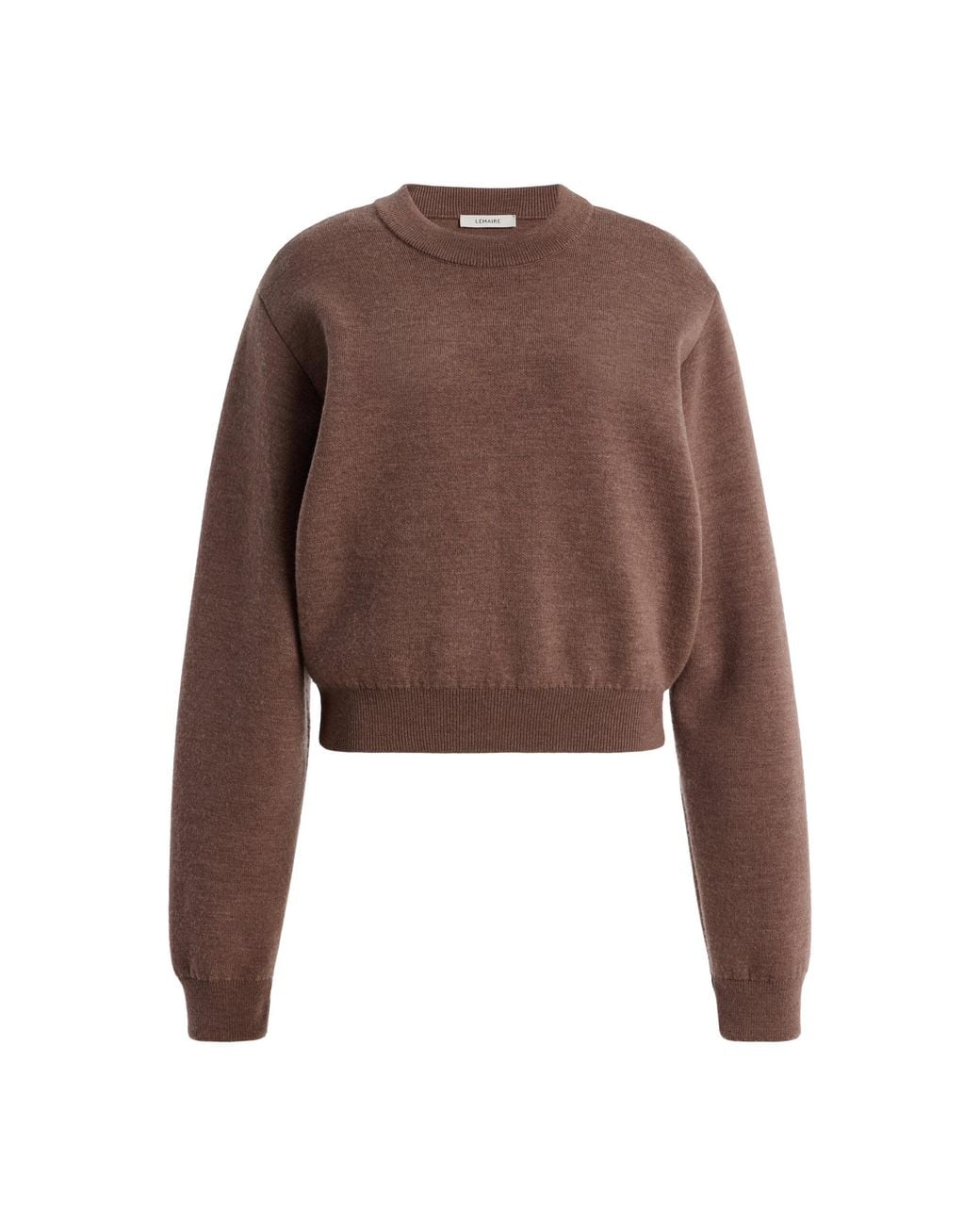 Lemaire Brown Short Wool Sweatshirt