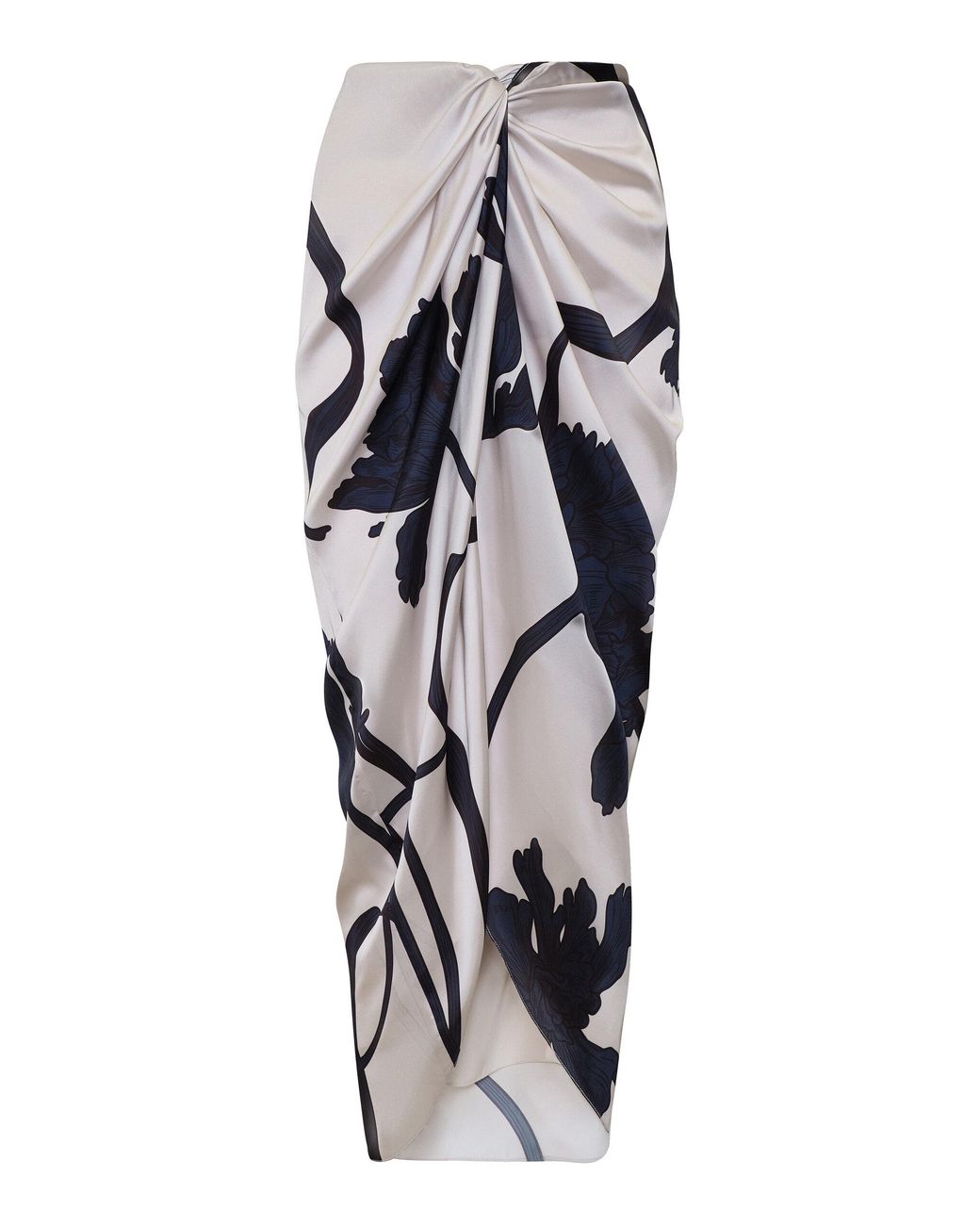 ANDRES OTALORA Multicolor Cairo Printed Pareo Midi Skirt