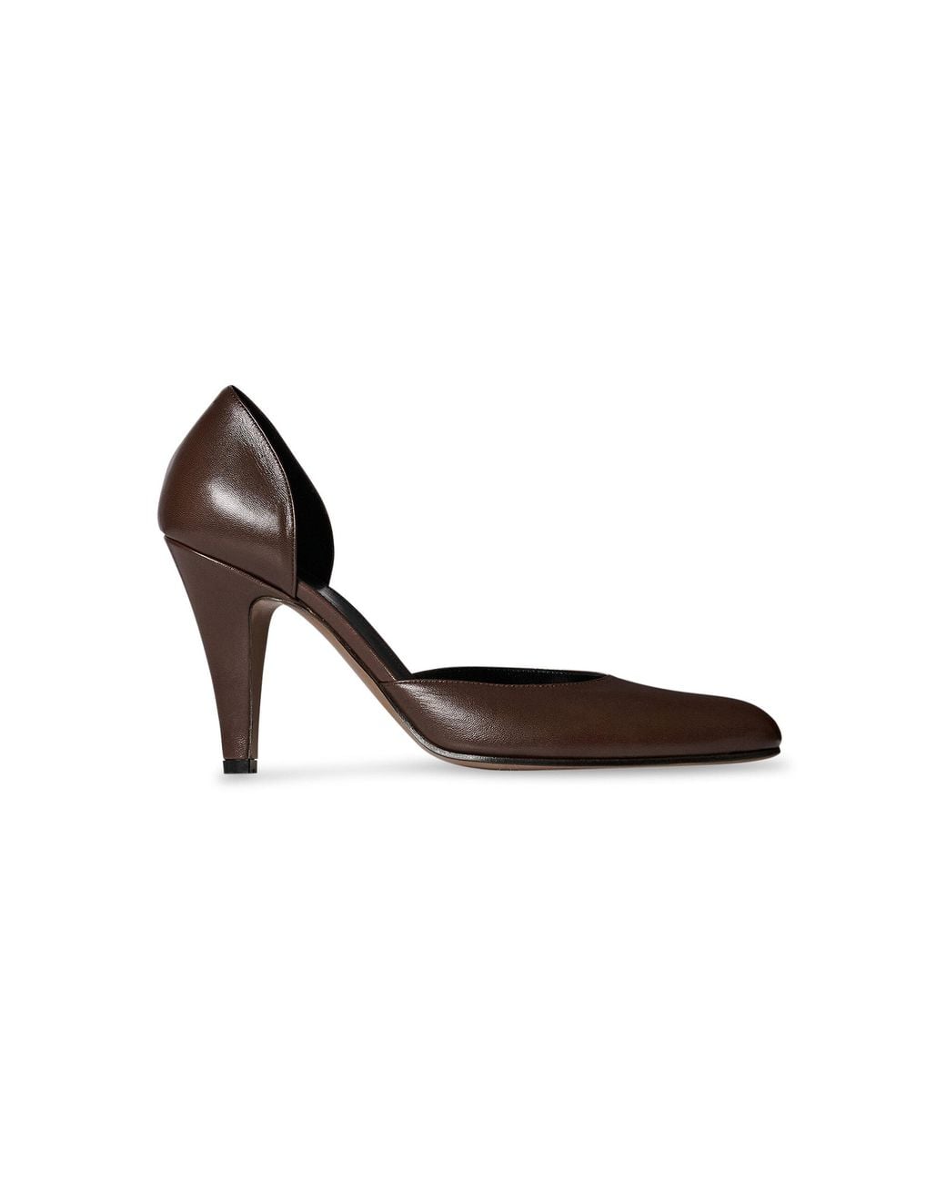 The Row Black Ornella D'Orsay Leather Pumps