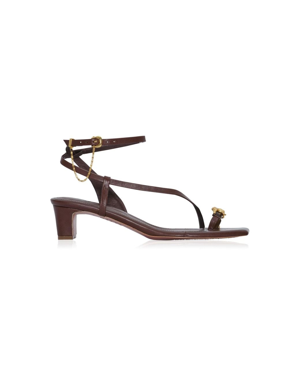 Johanna Ortiz Brown Swing Rebel 35Mm Leather Heels