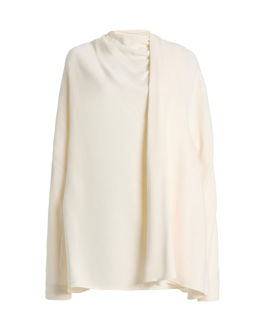 Totême White Draped Cady Top