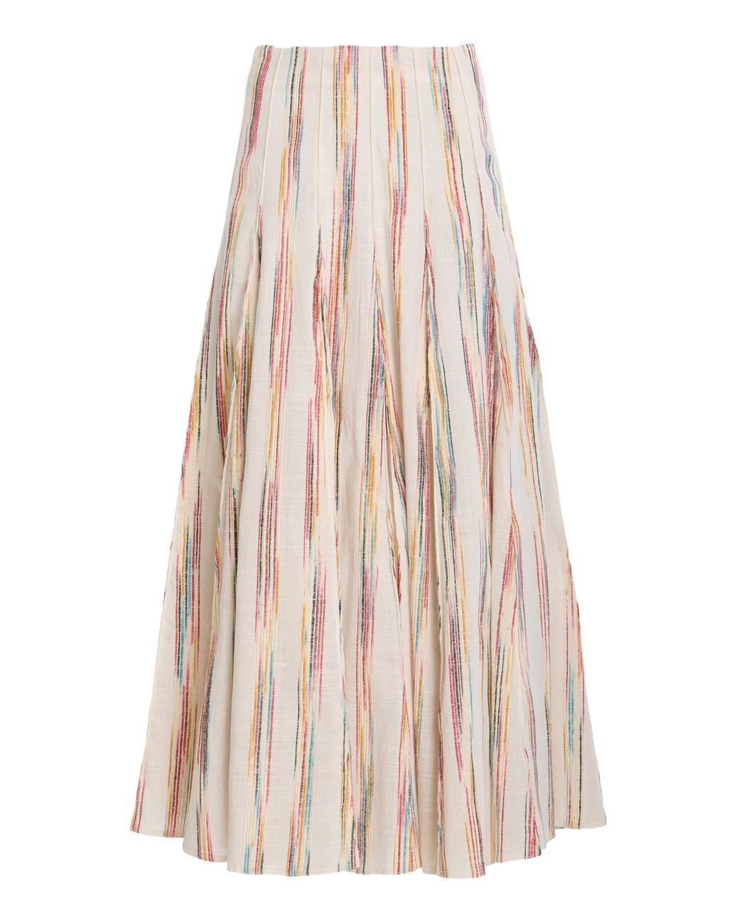 Rosie Assoulin Natural Million Pleats Silk Skirt