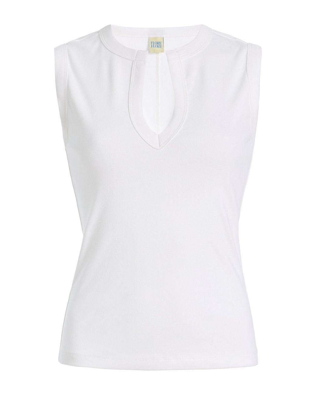 Flore Flore White Iman Cotton Tank Top