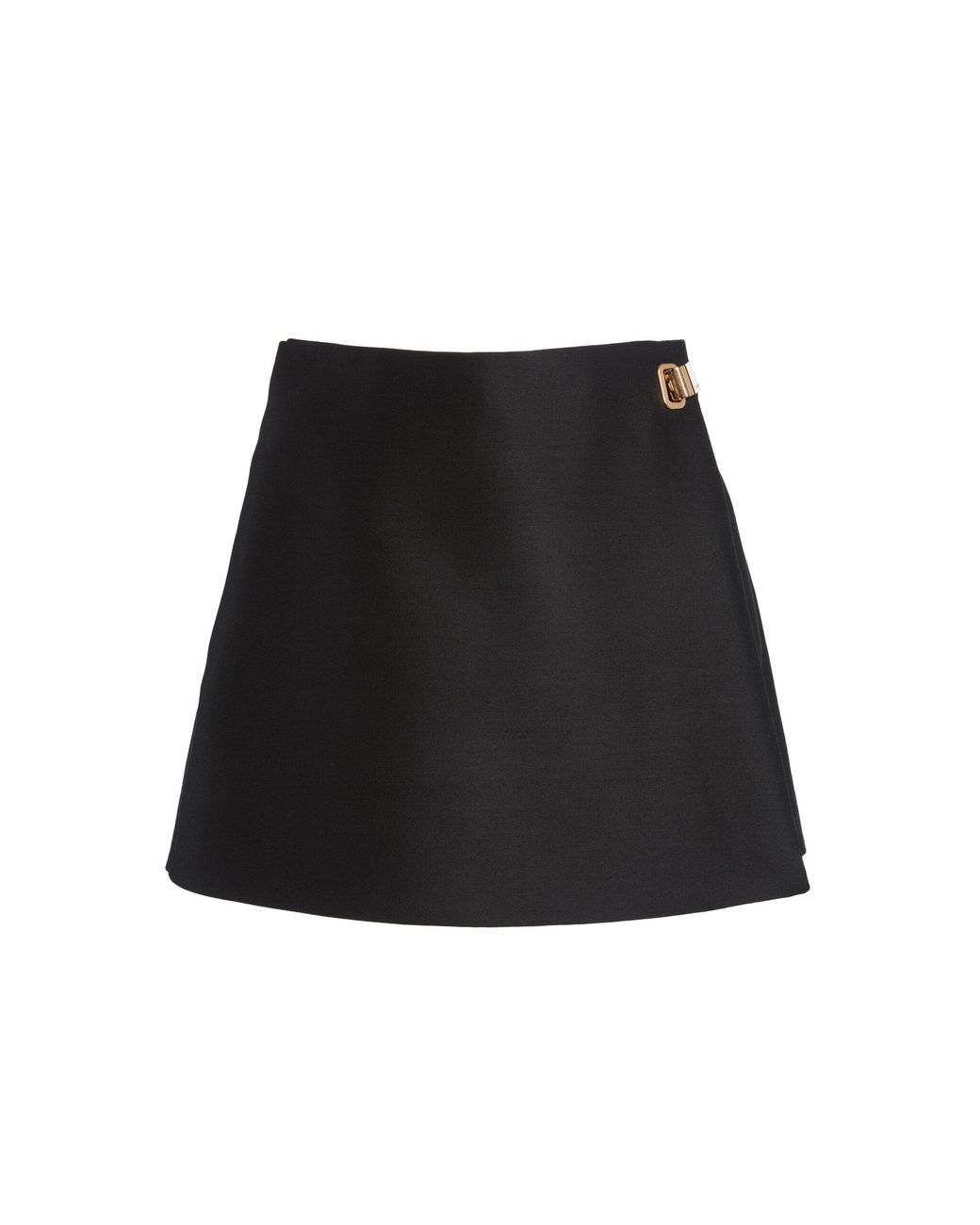 Balenciaga Black Tailored Wool-Silk Skort
