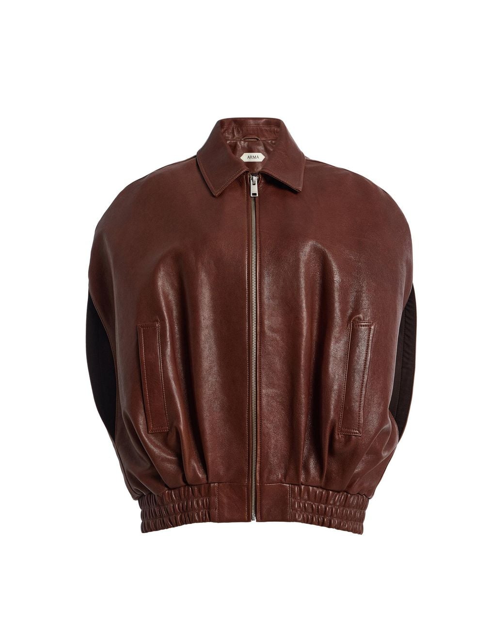 Arma Brown Bina Vegetal Leather Jacket