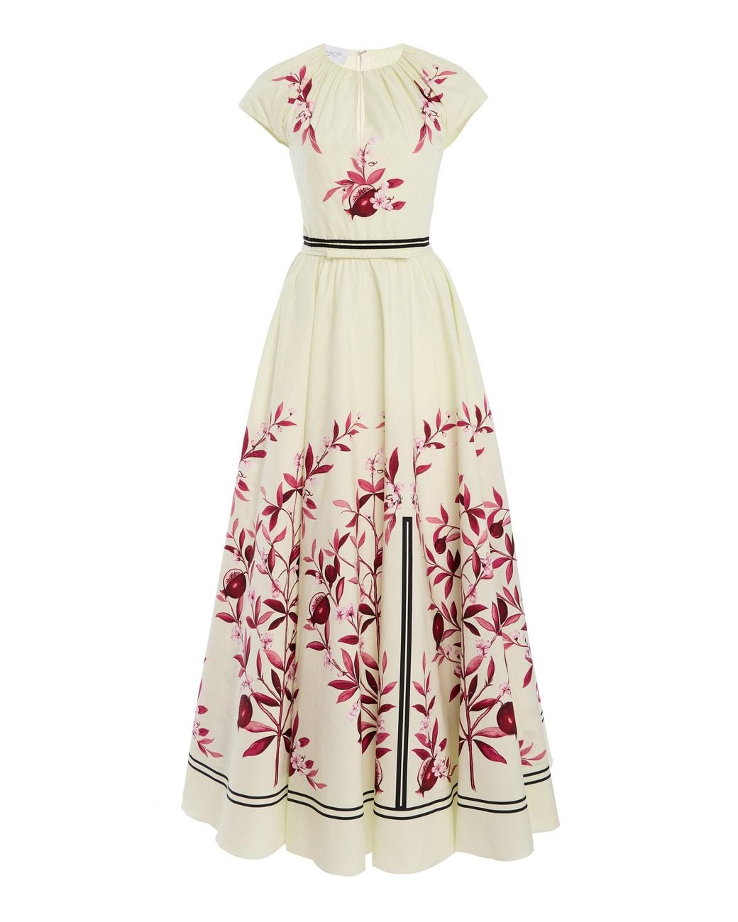 Giambattista Valli White Floral Poplin Maxi Dress