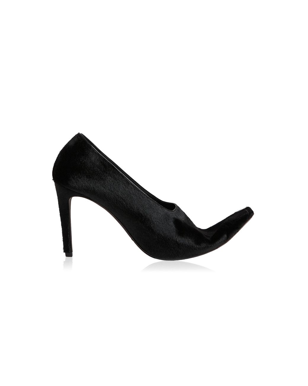 Khaite Black Marlene Haircalf Pump 85
