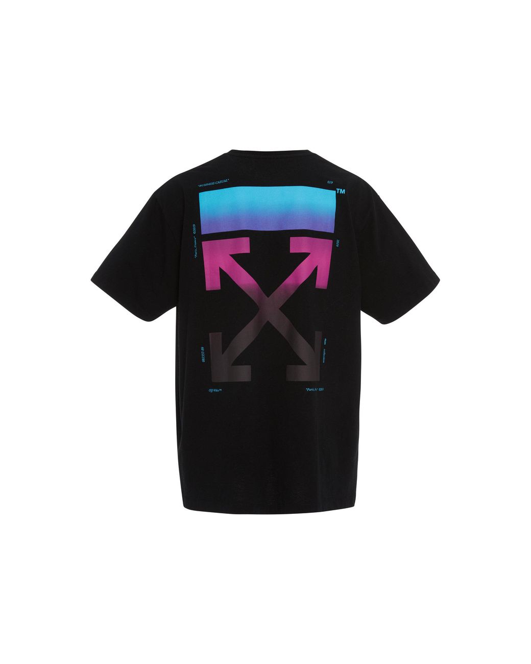 Off-White c/o Virgil Abloh Gradient Logo Short Sleeve T-shirt in Black for  Men | Lyst