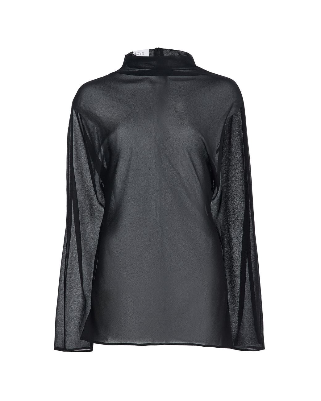 Sloan Black The Sheer Turtleneck Top
