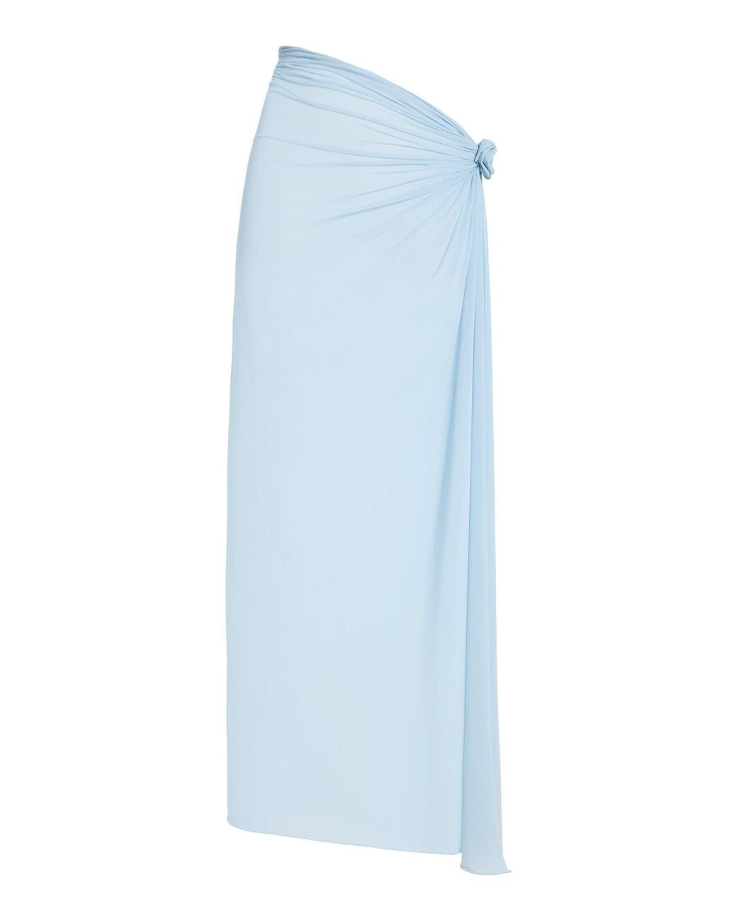 Maygel Coronel Blue Pollera Sarong Jersey Maxi Skirt