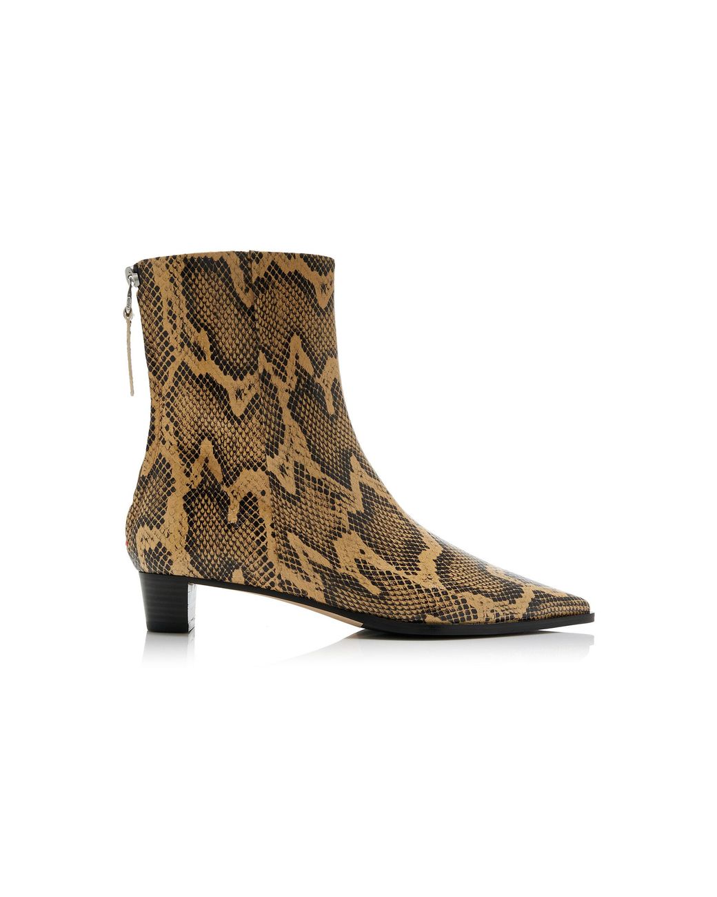Aeyde Harriet Snake-effect Leather Ankle Boots in Brown | Lyst
