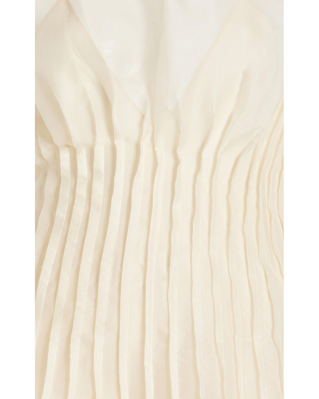 KHAITE Wes Pleated Silk Maxi Dress in White | Lyst