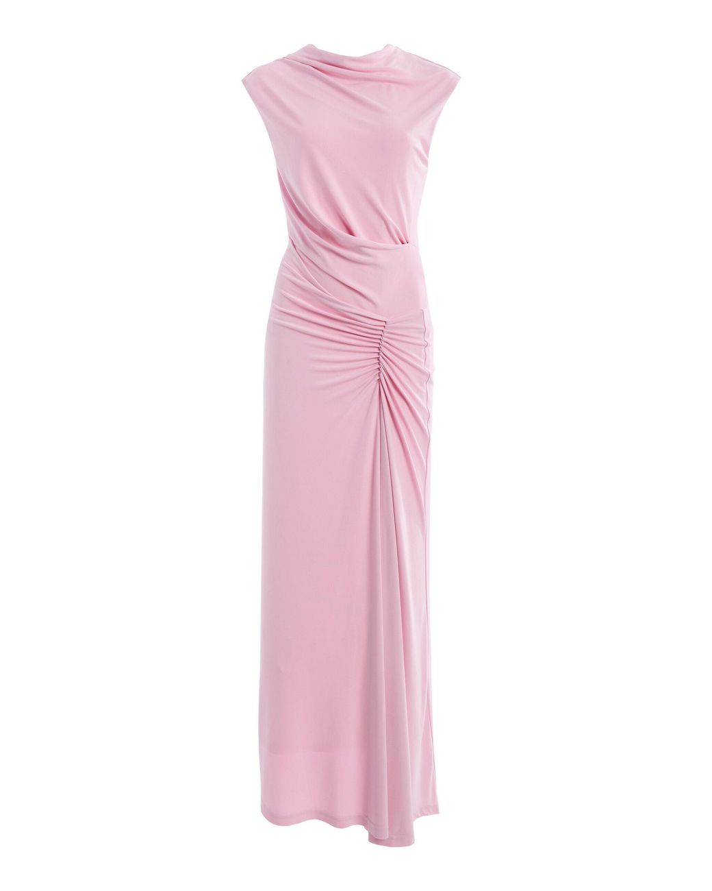 Jonathan Simkhai Pink Acacia Draped Midi Dress