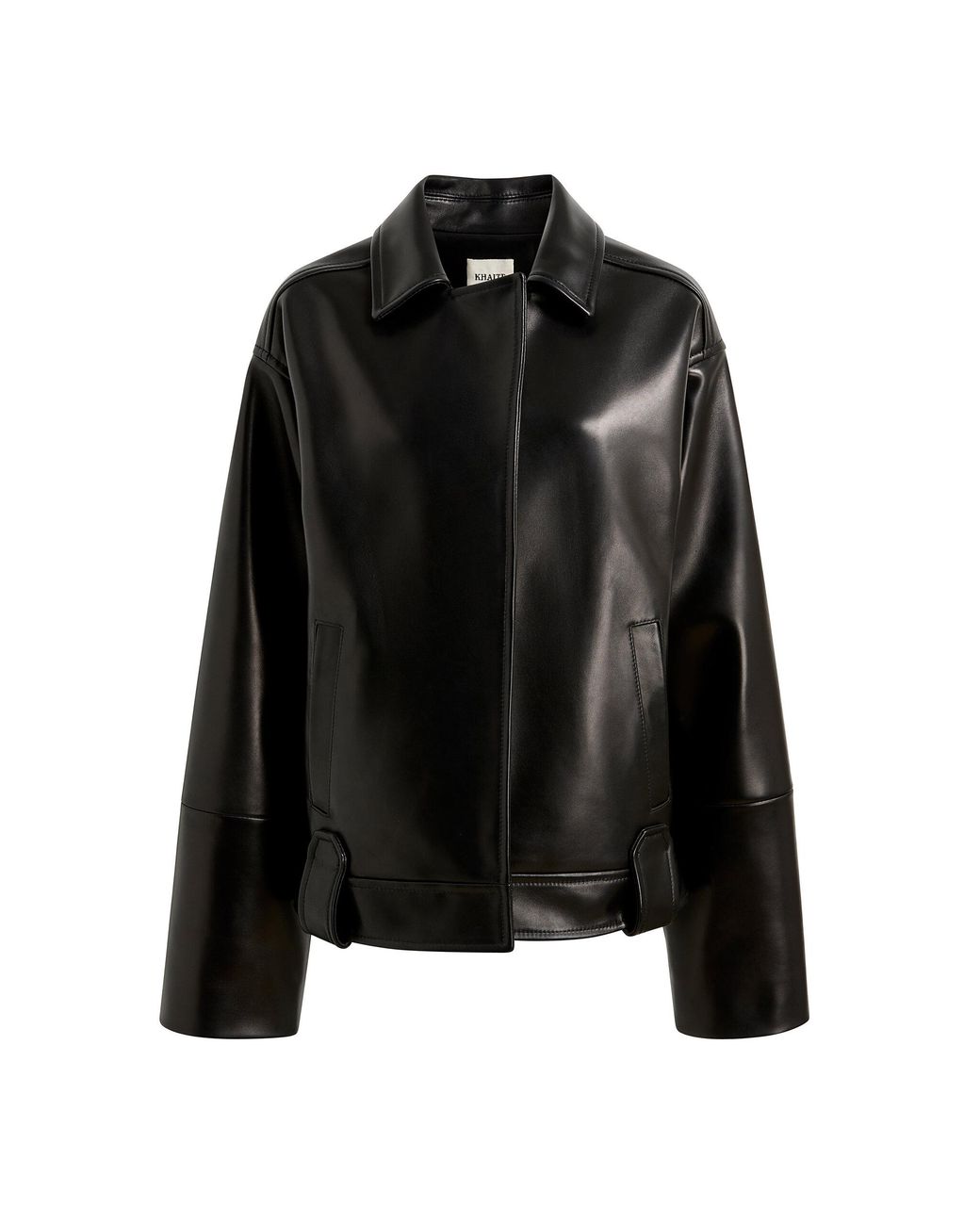 Khaite Black Alder Plonge Leather Jacket