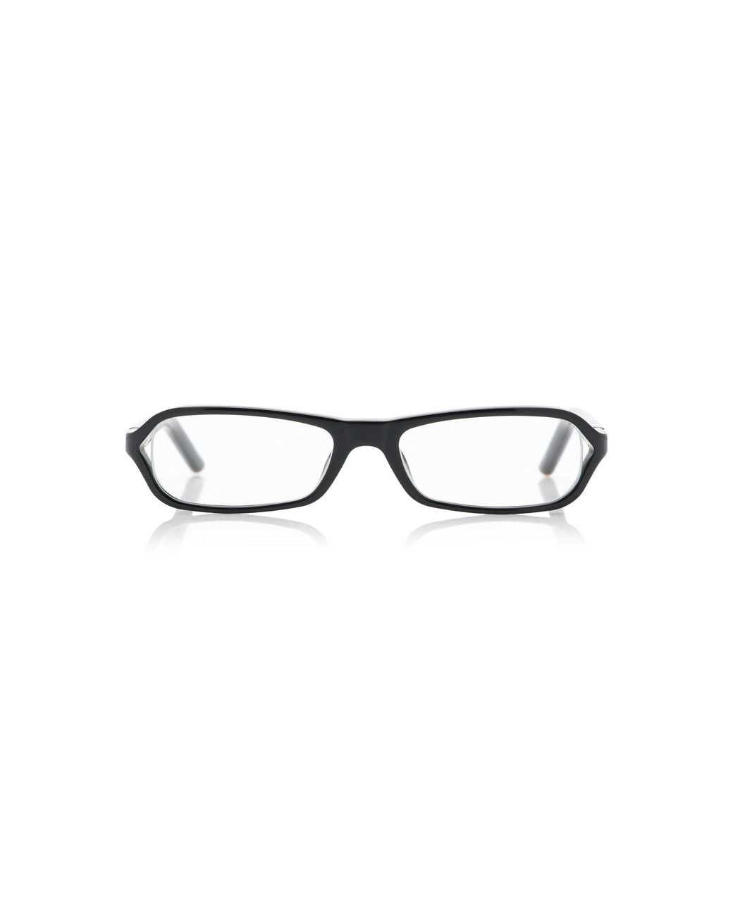 Jacquemus Black Slim Square-frame Acetate Glasses