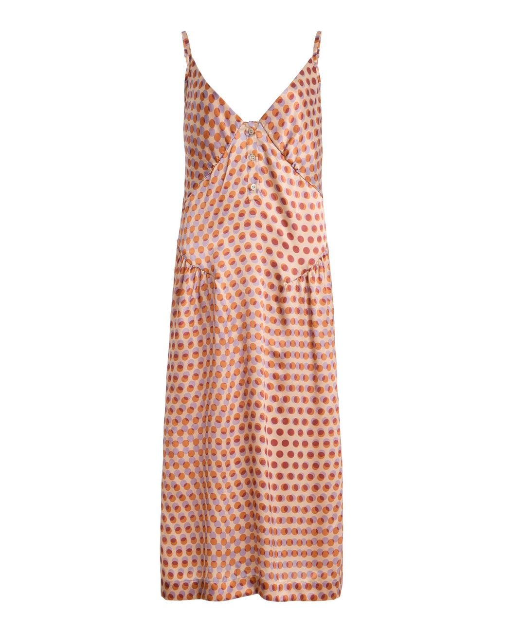 Dries Van Noten White Daliya Polka-Dot Silk-Satin Midi Dress