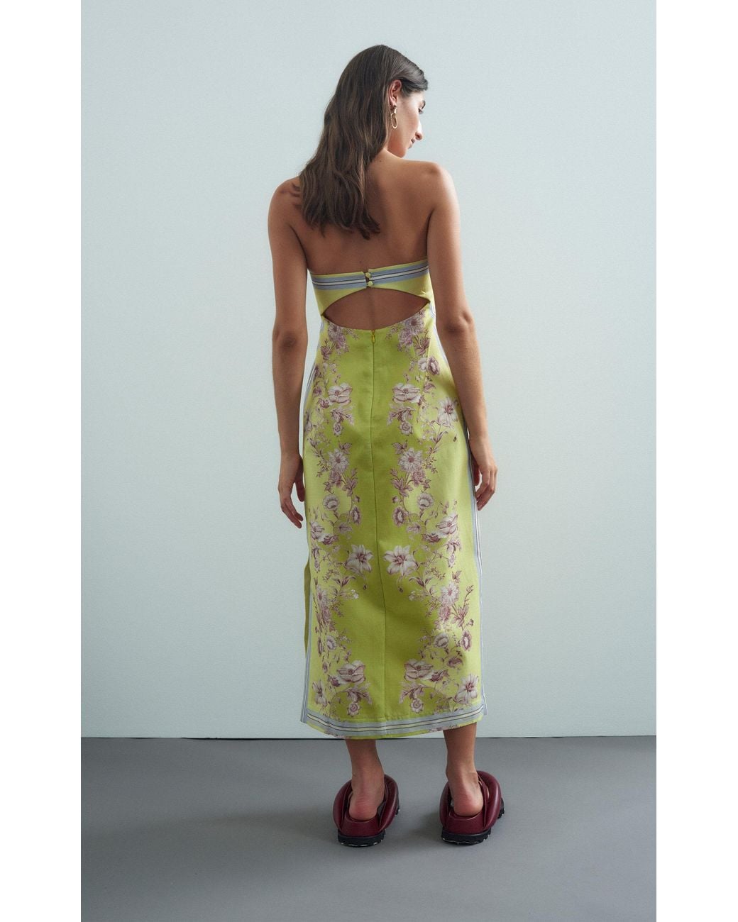 alemais fiesta strapless midi dress ALEMAIS Fiesta Strapless Midi Dress
