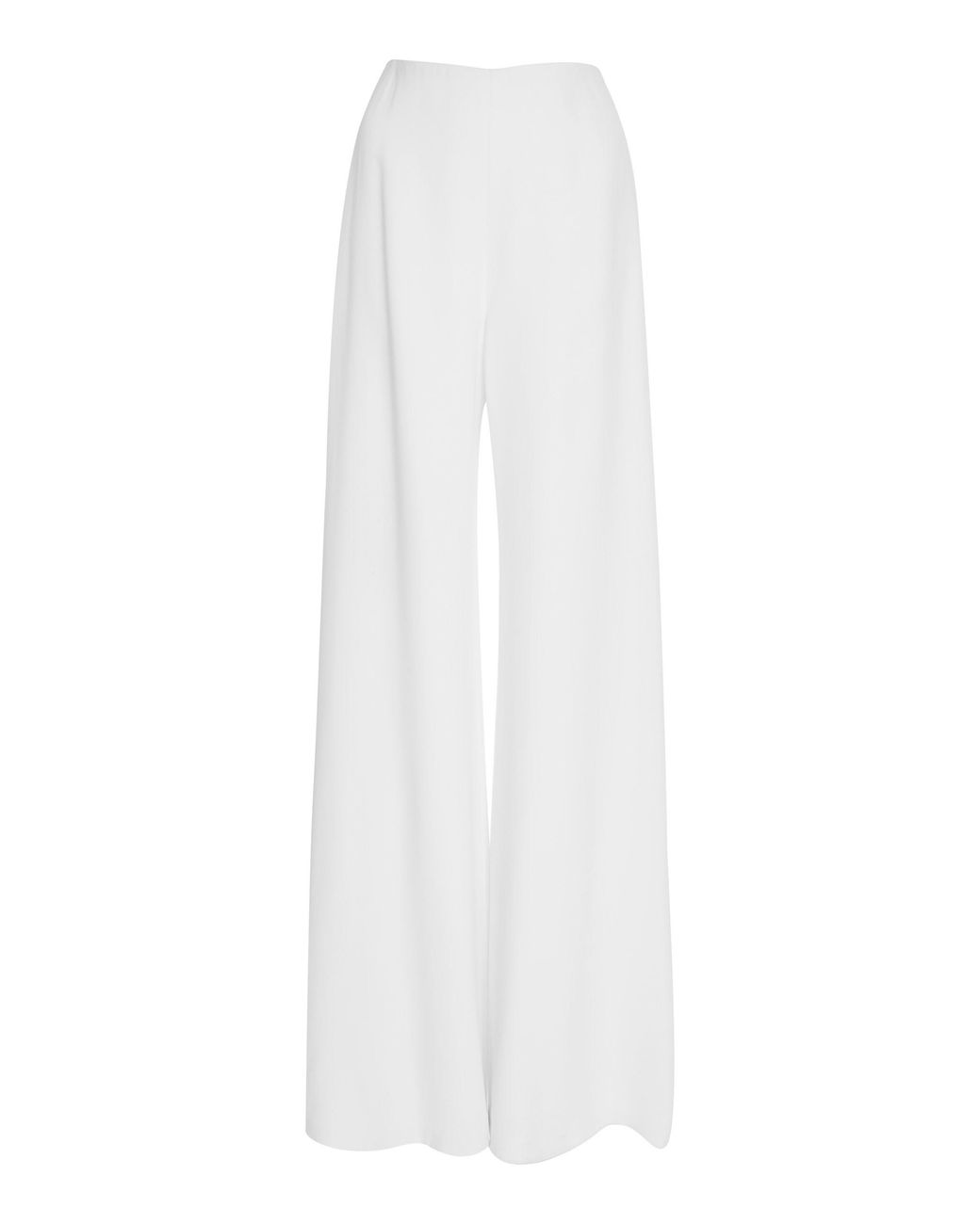 Reem Acra Wide Leg Silk Pant in White | Lyst