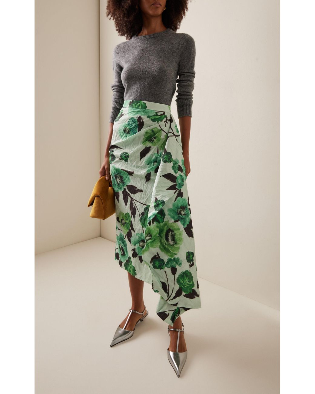 ERDEM Roselia Edith-Print Silk スカート ERDEM Roselia Edith-Print Silk スカート