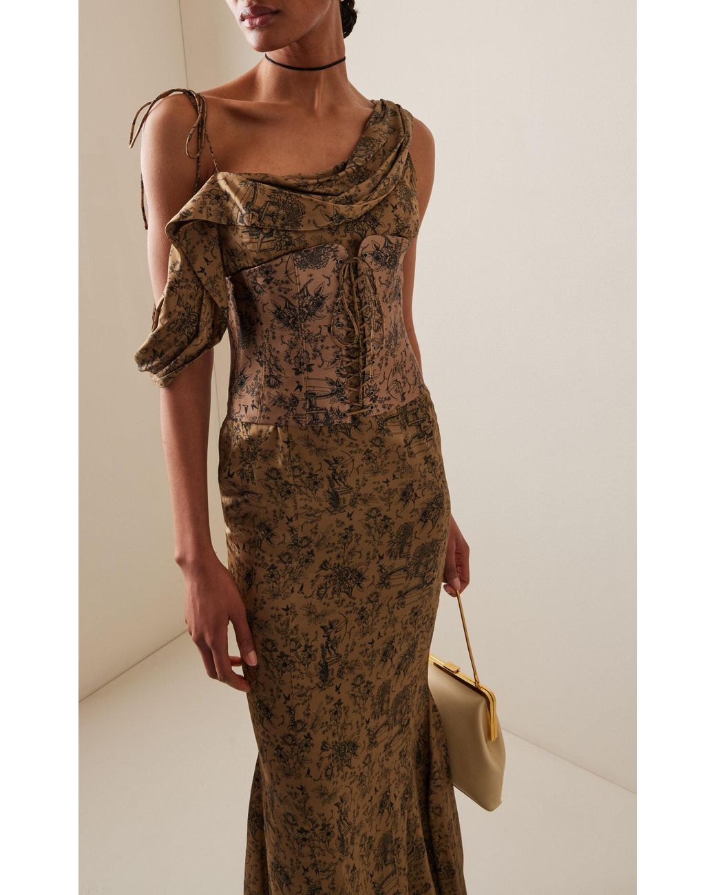 chinese dress ladies Florianne Satin Maxi Dress