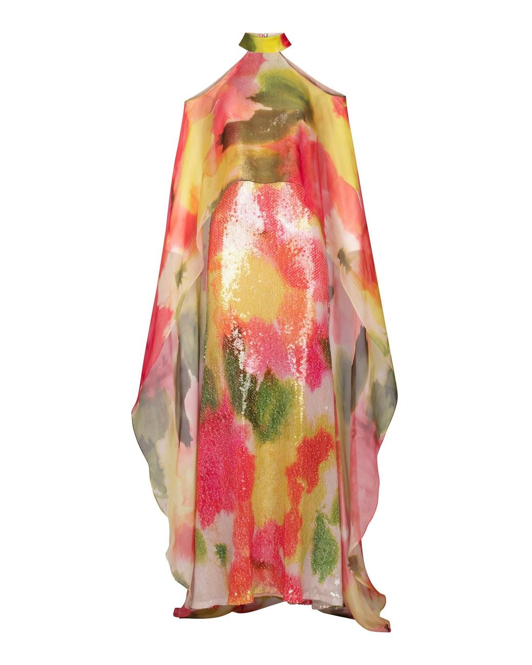 Silvia Conde OlivánxAmeri SHEER TOP Silvia Tcherassi Serenela Open-Shoulder Silk-Blend Maxi Dress in