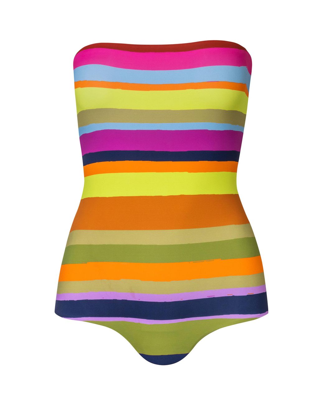 Cala De La Cruz Alison Strapless Onepiece Swimsuit in Yellow Lyst