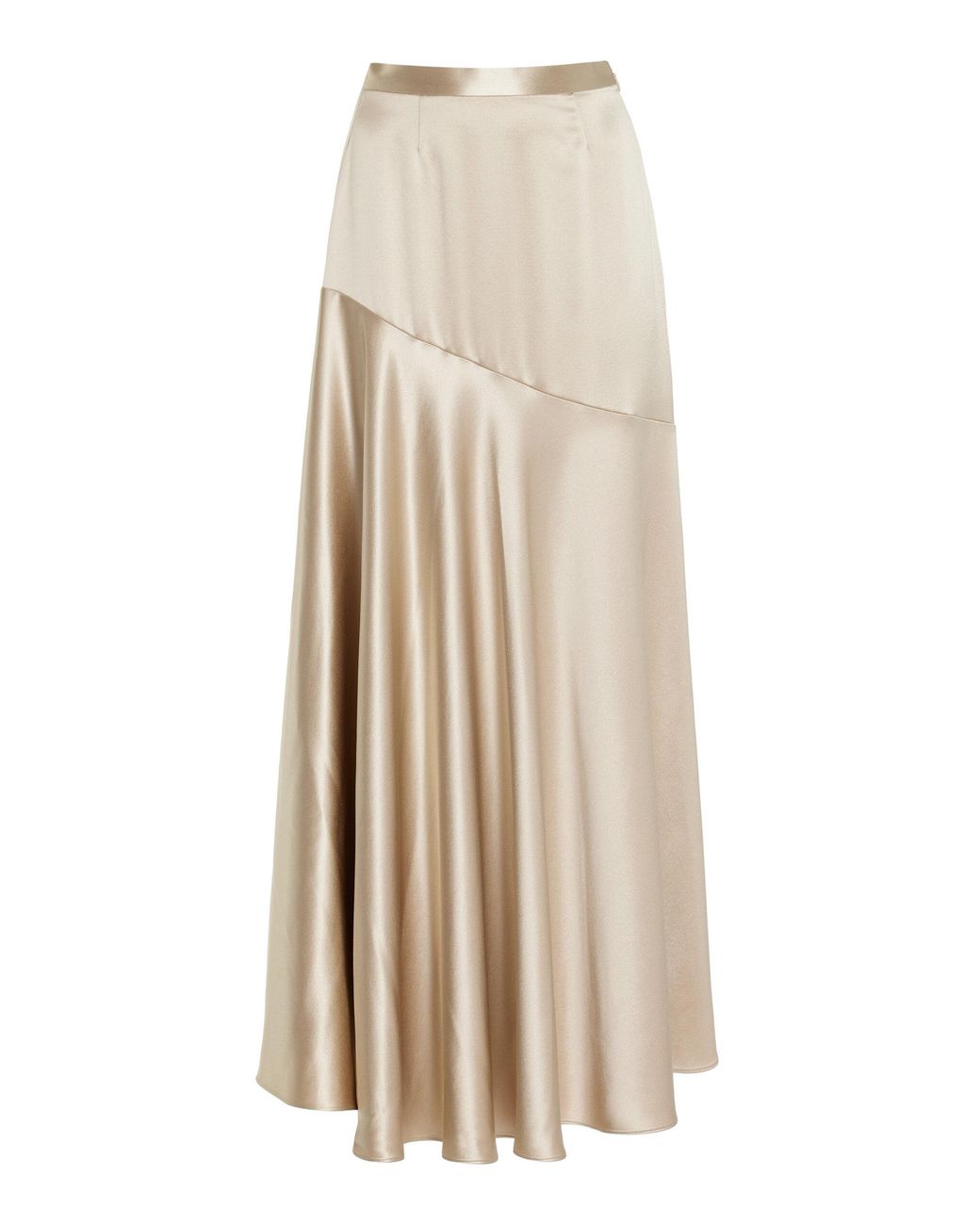Adam Lippes Tess Silk Satin Crepe Midi Skirt in Natural Lyst UK