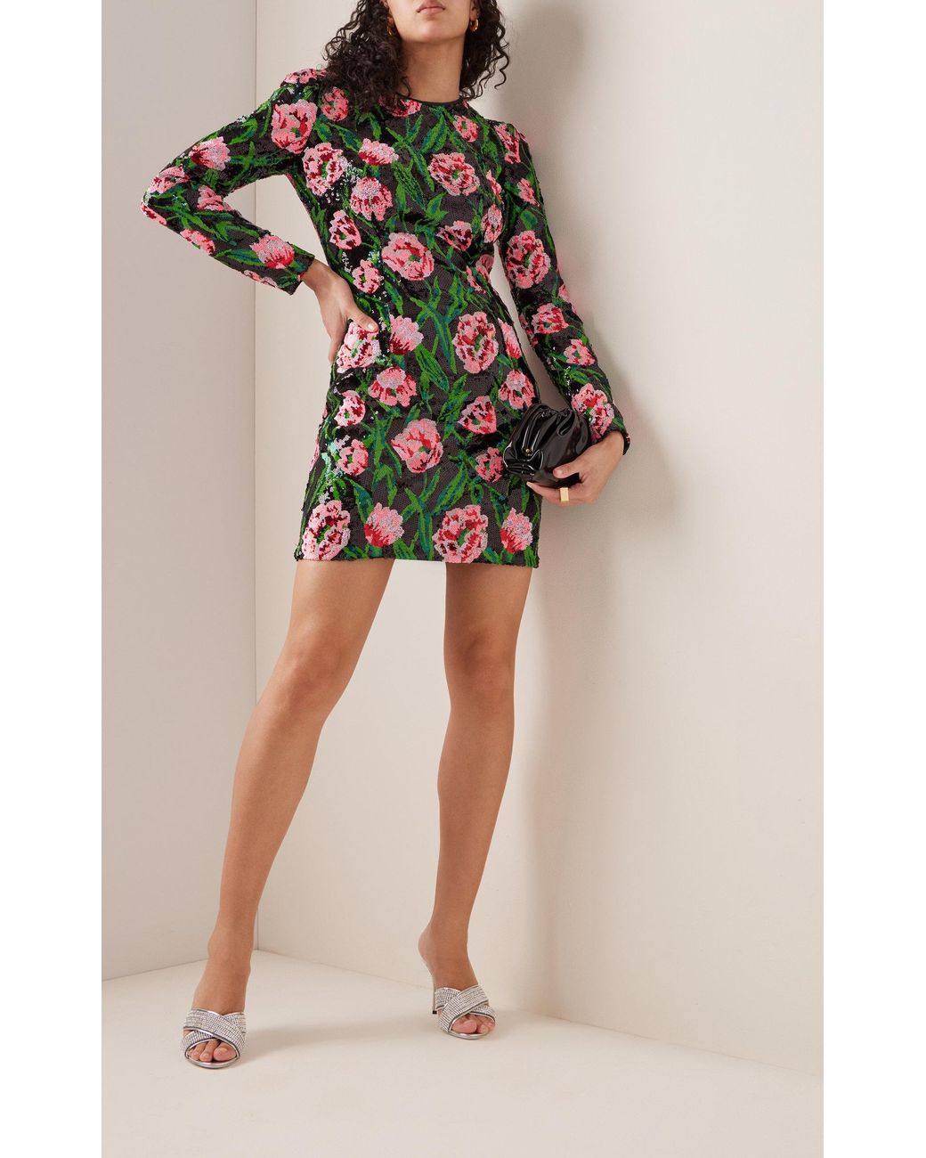 green emerald velvet dress Dolce & Gabbana Special Piece Sequin Star Midi Dress Green main image 1