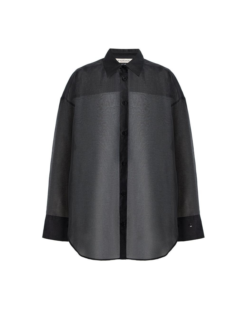 By Malene Birger Black Derris Cotton-Blend Organza Shirt