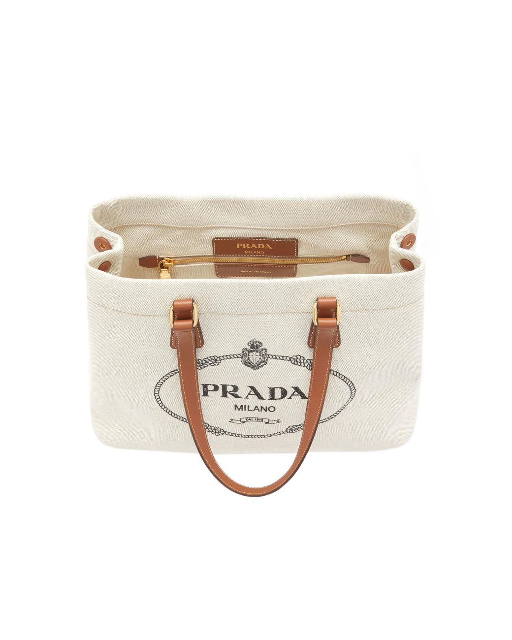 White Prada Canvas Handbag – Designer Revival