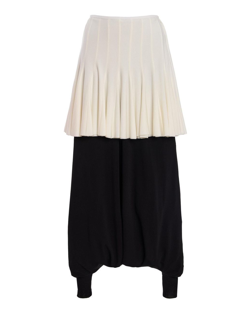 Ashlyn White Lumiere Layered Pants