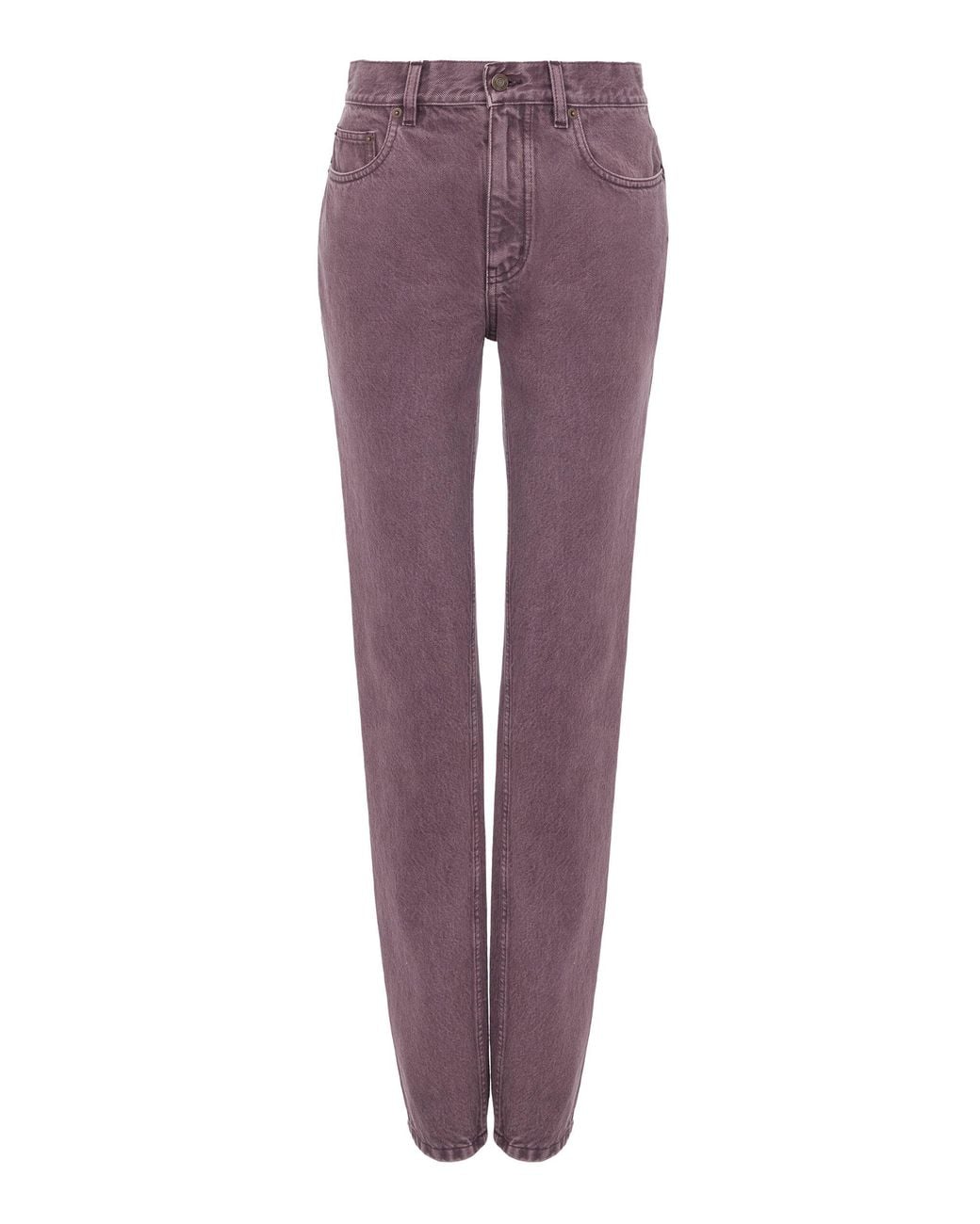 Chloé Purple Mid-Rise Straight-Leg Jeans