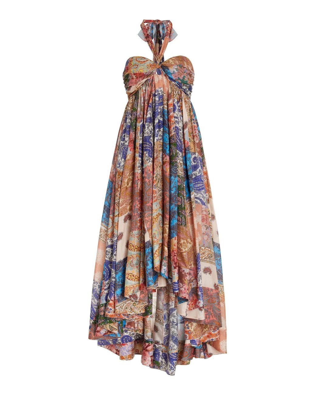 関税込■ZIMMERMANN■Devi シルク ホルターネック ミディドレス zimmermann-multi-Devi-Printed-