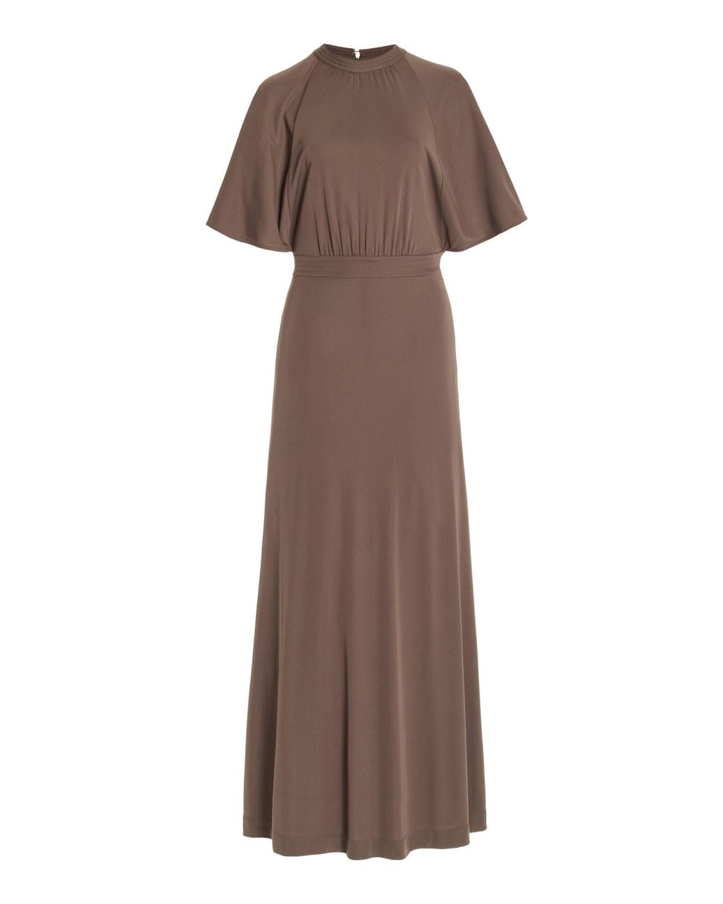 TOTEME Fluid-sleeve Jersey Maxi Dress in Brown | Lyst TOTEME Fluid-sleeve Jersey Maxi Dress in Brown | Lyst