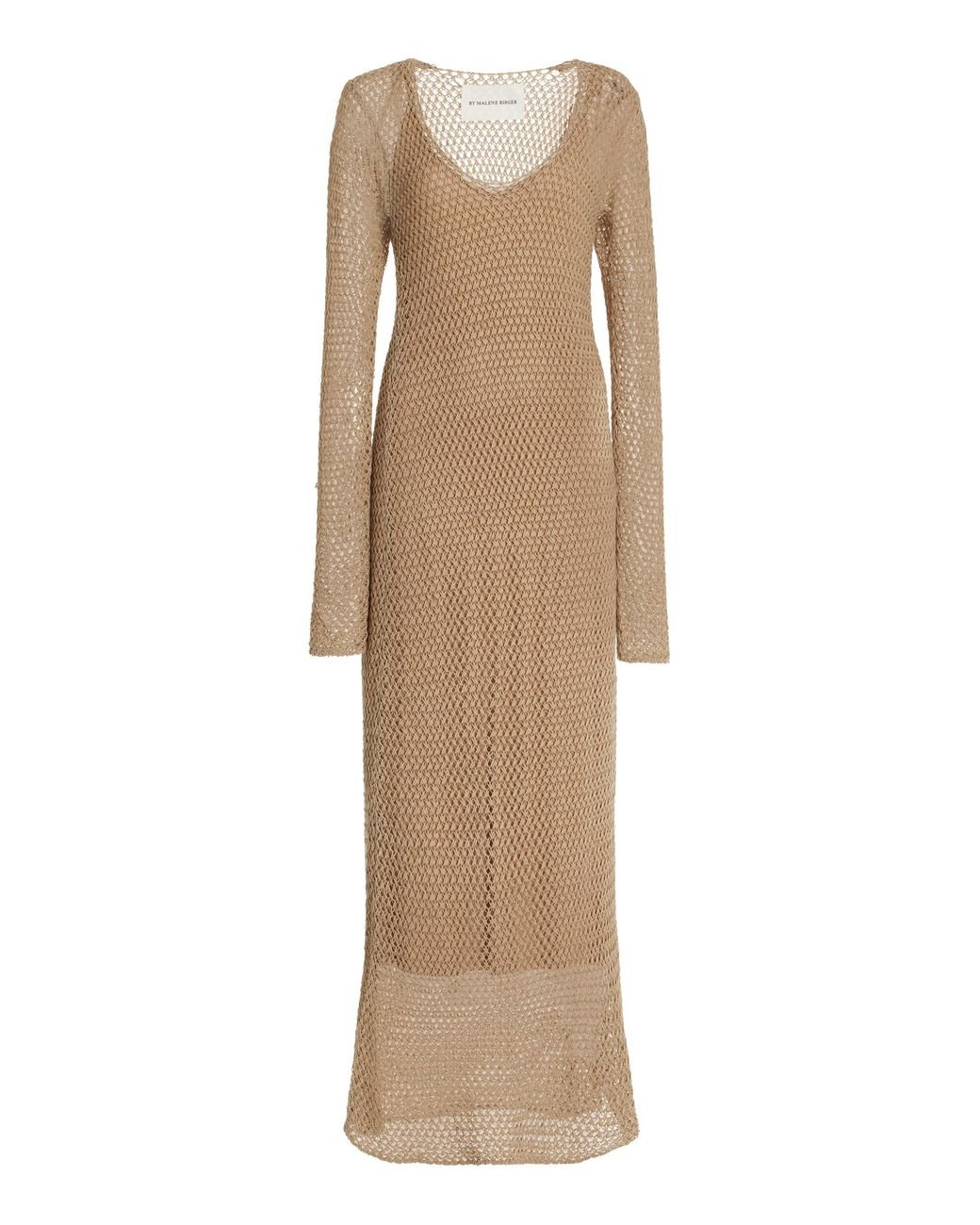 By Malene Birger Evine Knit Maxi Dress in Brown | Lyst