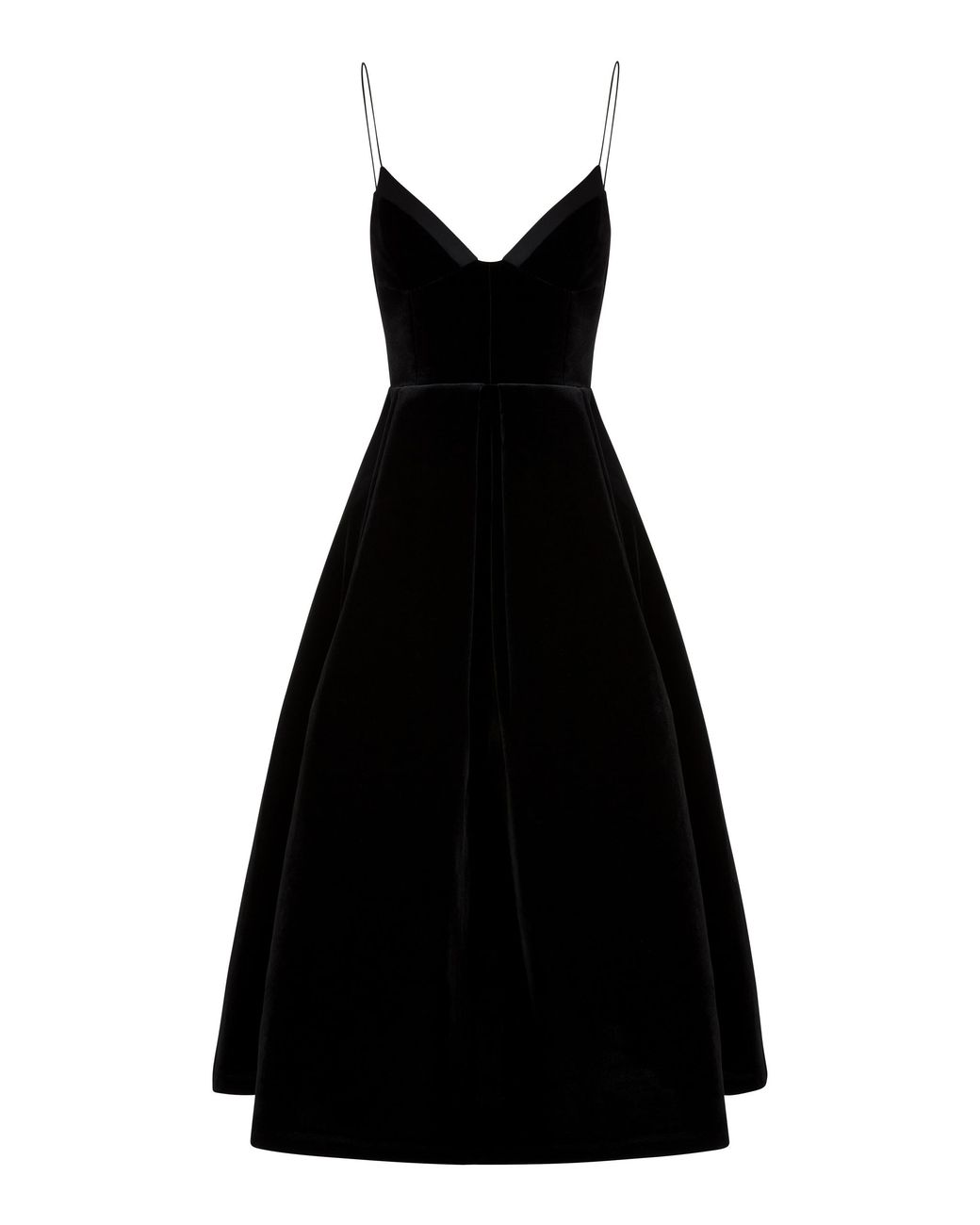 Alex Perry Women's Black Mila Velvet Midi Dress