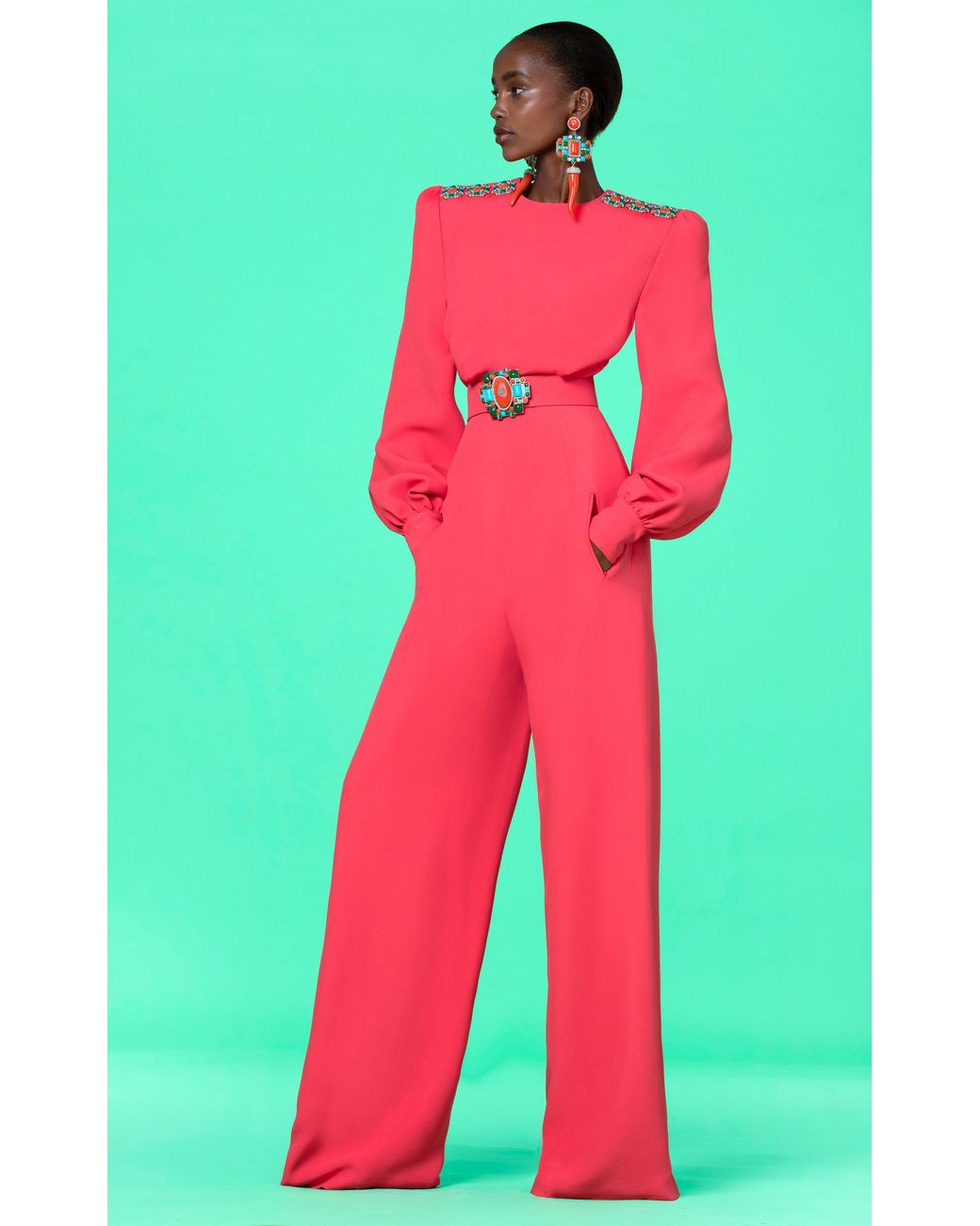 Andrew Gn Embellished Jumpsuit in Pink Lyst