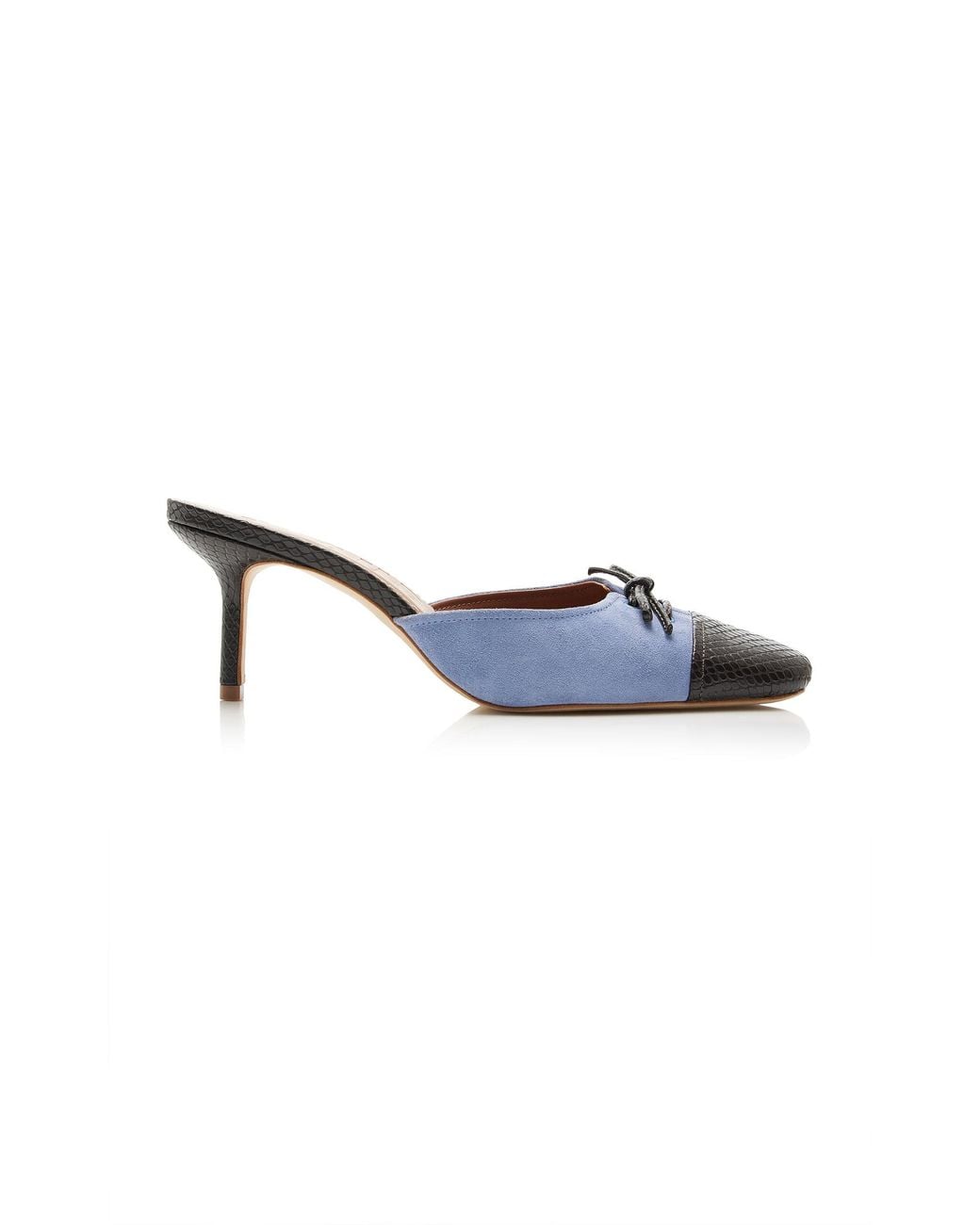 Staud Blue Faye Leather Mules