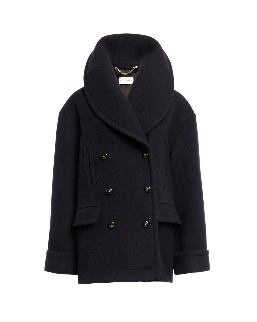 Altuzarra Black Etting Wool-Blend Coat