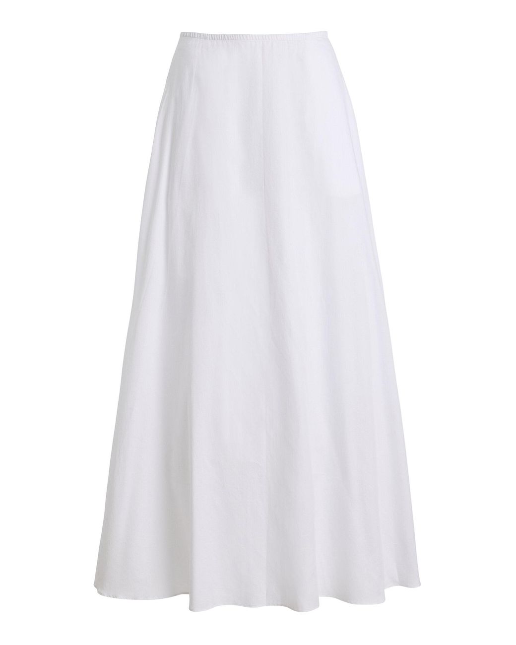 Leset White Yoko Cotton Maxi Skirt