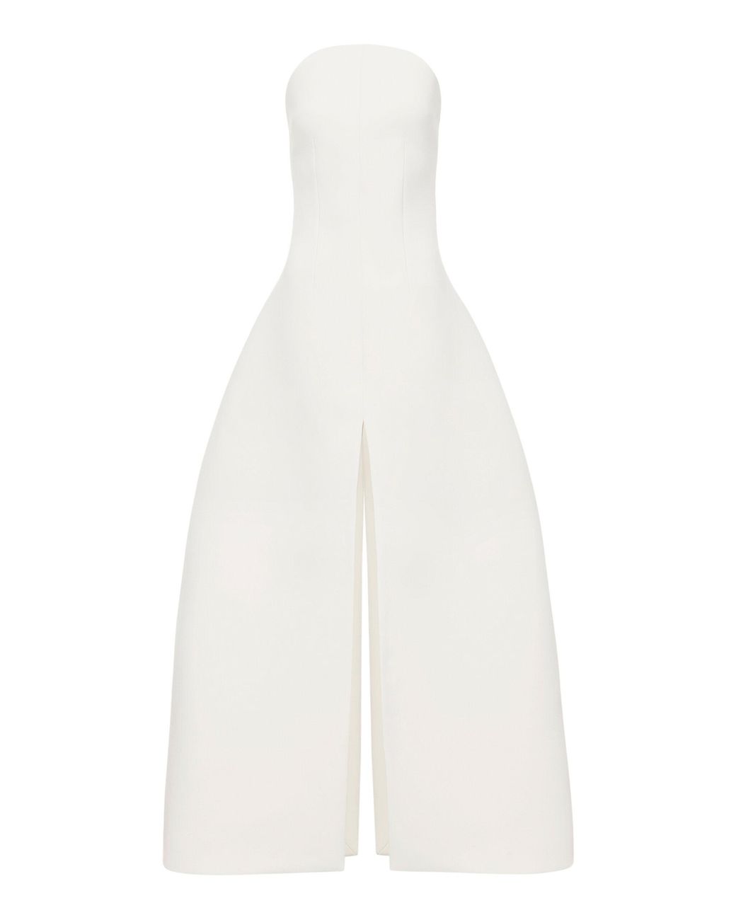 A.W.A.K.E. MODE White Bonded Crepe Maxi Dress