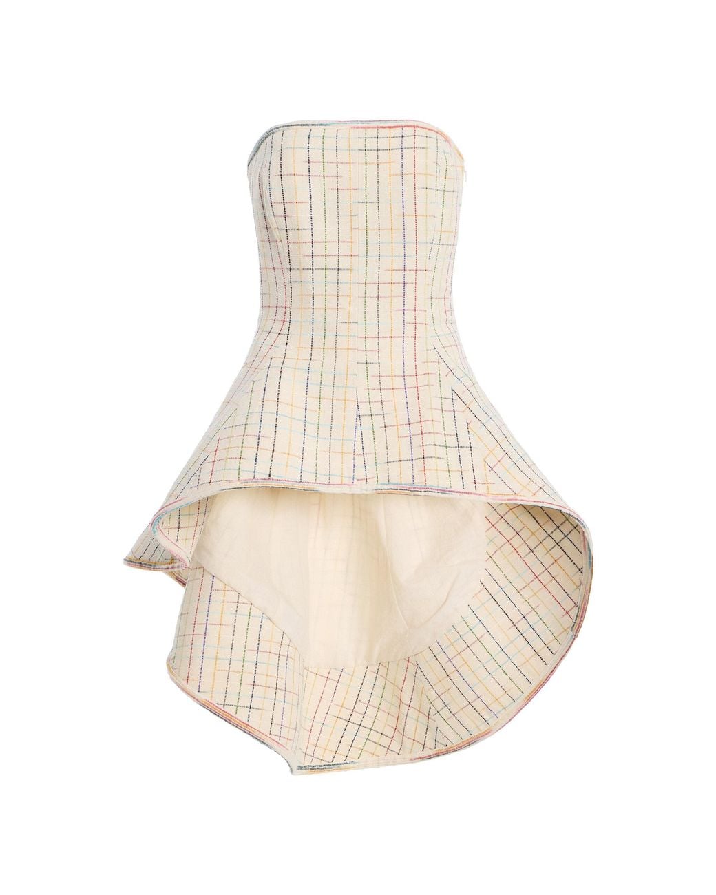 Rosie Assoulin White Tilt-A-Whirl Checked Silk Top