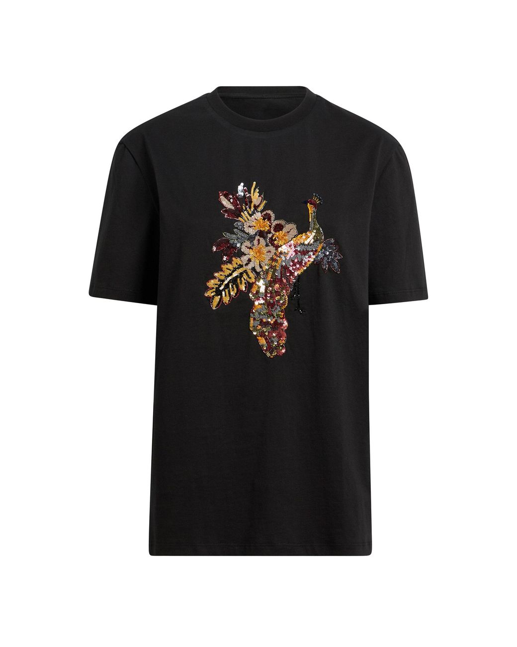 Etro Black Embroidered Cotton T-Shirt